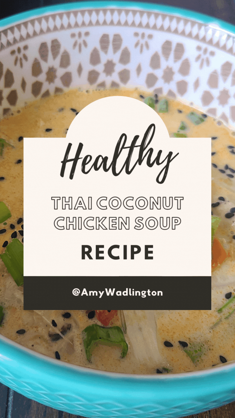 Healthy, Paleo, Whole30, Gluten Free, Dairy Free Thai Coconut Chicken Soup Recipe
