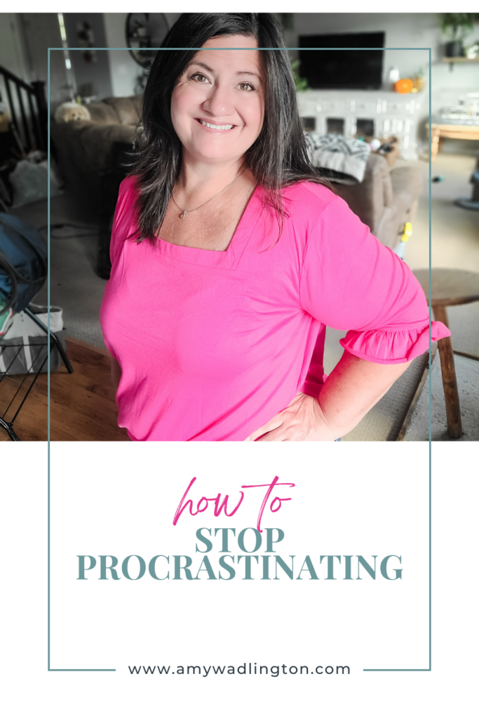 Learn how to Stop Procrastinating in this latest podcast episode from Christian Life Coach, Amy Wadlington.