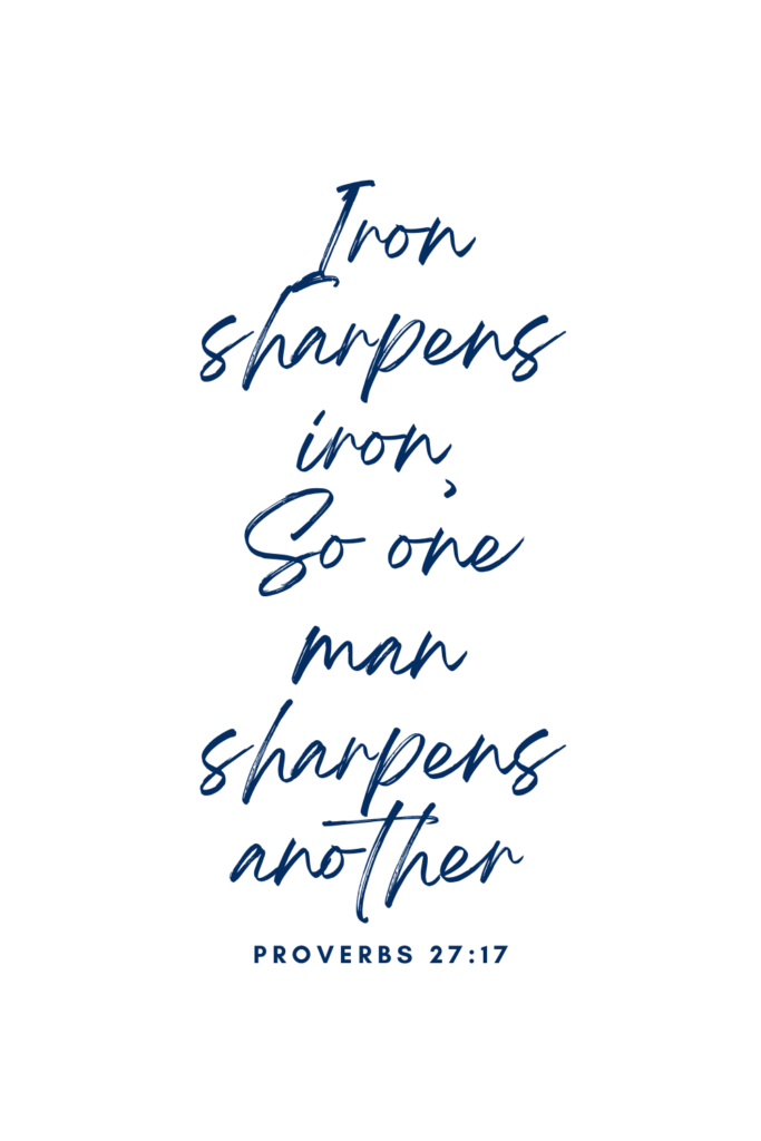 iron sharpens iron bible verse