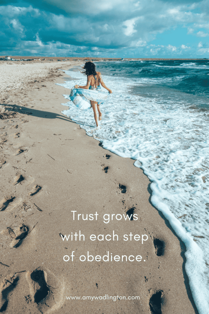 trust grows with each step of obedience