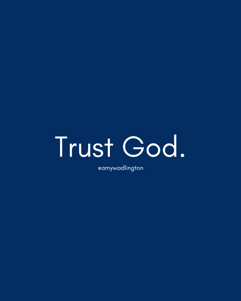 trust God