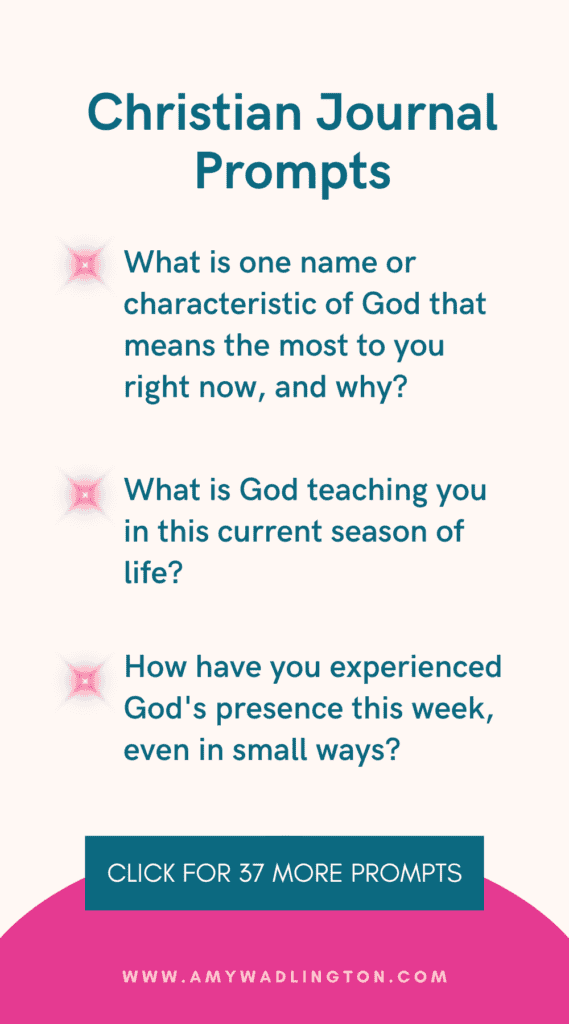 three Christian Journal Prompts