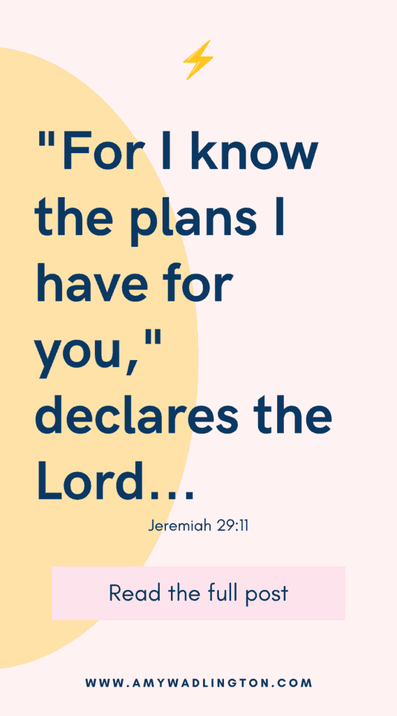 For I know the plans I have for you, declares the Lord